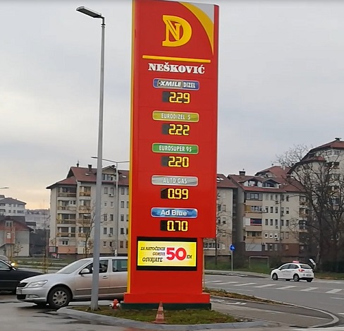 Digital Model Railway Gas Station Display Price Board With Online Real-time  Prices / Configurable, H0 